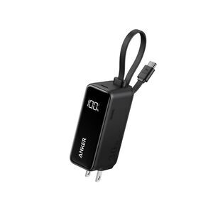 Anker 3-in-1 Power Bank 30W USB C Charger Block 5000mAh Built-in USB-C Cable NIB